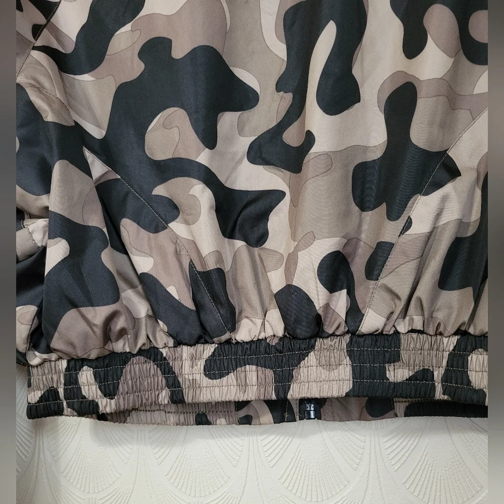 Blanc Noir Sport Camouflage Wind Cropped Jacket Womens XS Full Zip Gorpcore - Picture 7 of 7